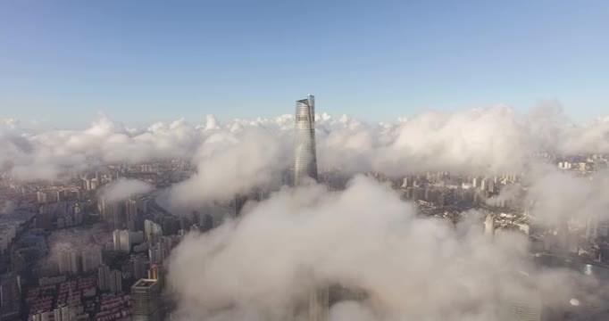 上海城市风光航拍视频视频素材