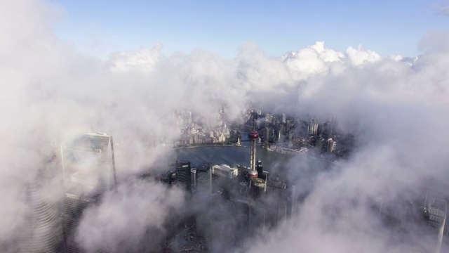 上海城市风光航拍视频视频素材