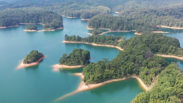 航拍广州从化区流溪河森林公园视频素材