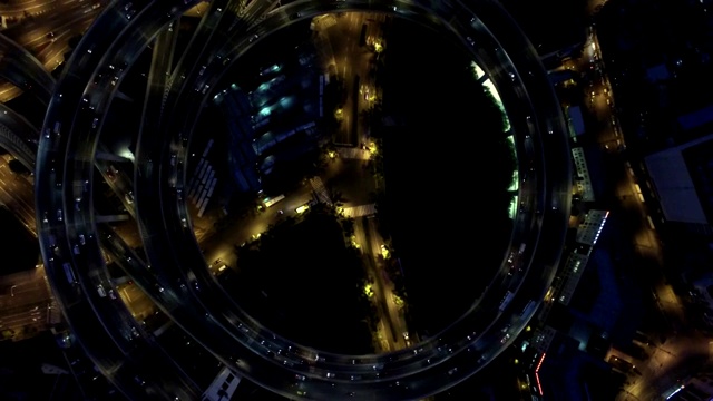 航拍上海南浦大桥夜景4k视频视频素材