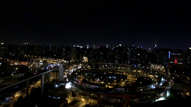 航拍上海南浦大桥夜景4k视频视频素材