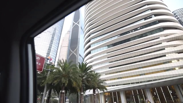 广州珠江新城cbd行车视角视频素材