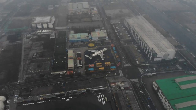 雪后上海航拍视频素材