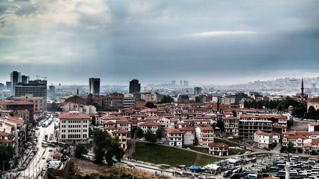 土耳其首都安卡拉城市景观延时摄影视频素材