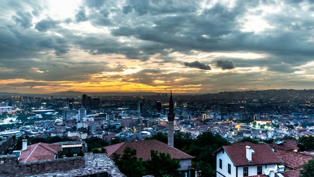 土耳其安卡拉城市景观延时摄影视频素材