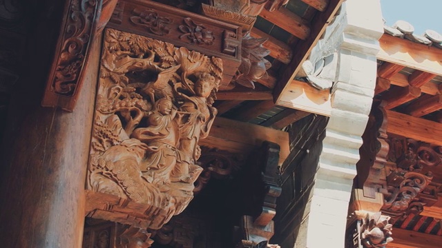 建筑木雕视频素材