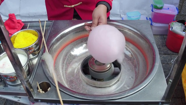 棉花糖的制作过程视频素材