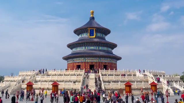 延时视频-北京天坛祈年殿视频素材