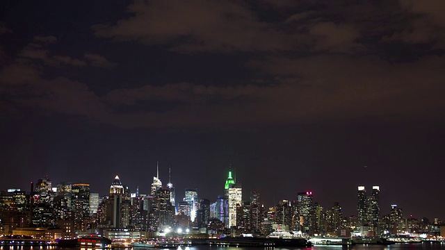 WS T/L曼哈顿中城从白天到晚上/纽约，美国视频素材