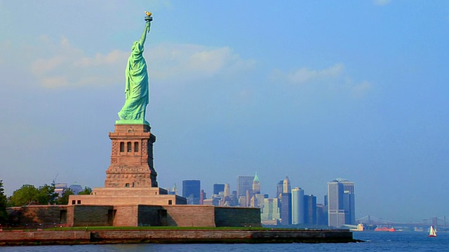 自由女神像。纽约视频素材