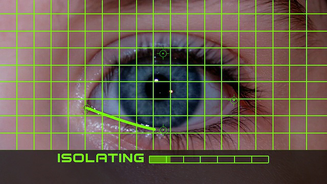 识别眼睛扫描视频素材