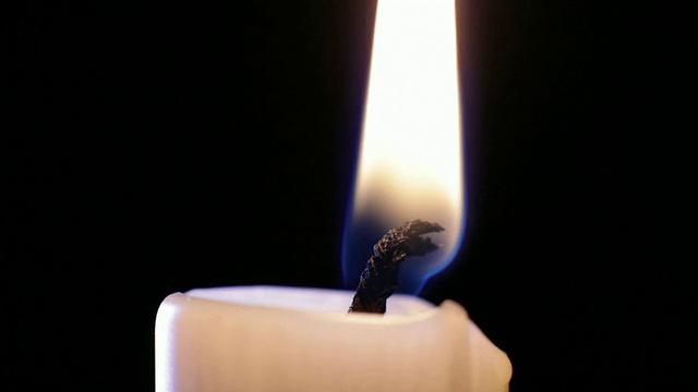 蜡烛的极端特写镜头视频素材