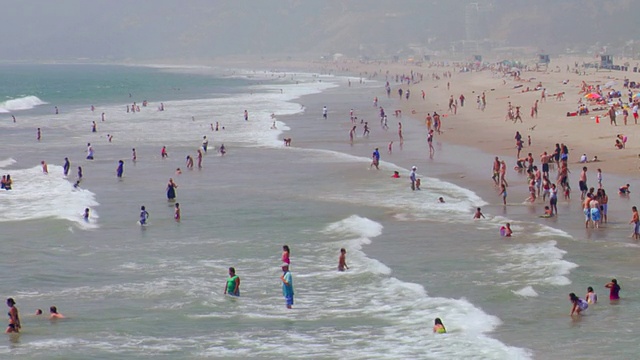 海滩。加州圣塔莫尼卡视频素材
