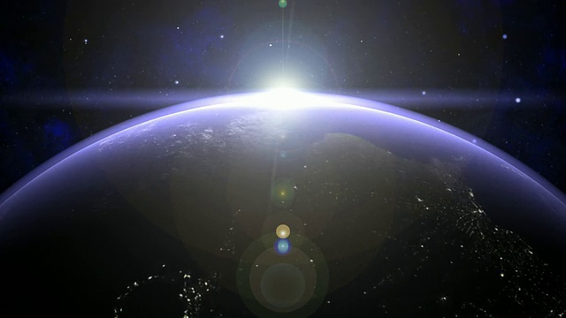 地球02太阳在赤道附近升起视频下载