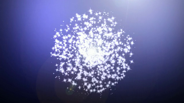 粒子02在相机蓝色发出火花视频下载