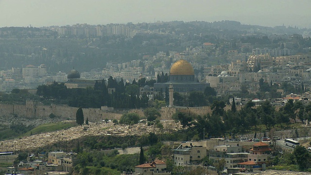 WS ZO圆顶的岩石在庙宇丘/以色列耶路撒冷视频下载