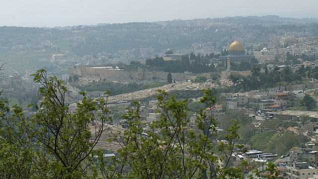WS HA神庙丘的岩石圆顶/以色列耶路撒冷视频下载