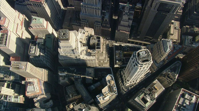 空中摩天大楼包括40个最初的曼哈顿信托银行华尔街视频下载