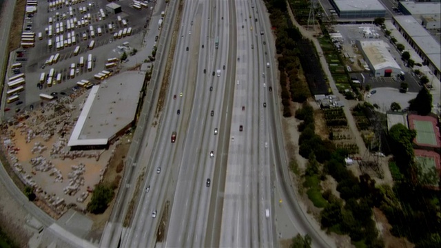 空中高速公路交叉口，加利福尼亚，美国视频素材