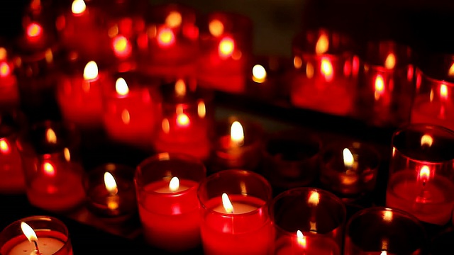 红教堂蜡烛视频素材
