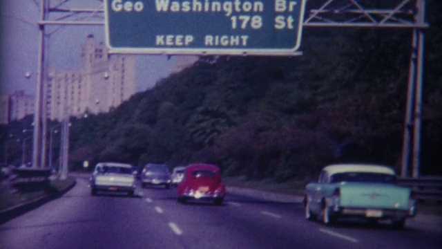 乔治华盛顿大桥1959视频素材