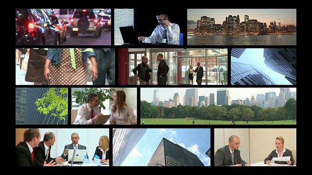 高清蒙太奇:商业人士的生活方式视频素材