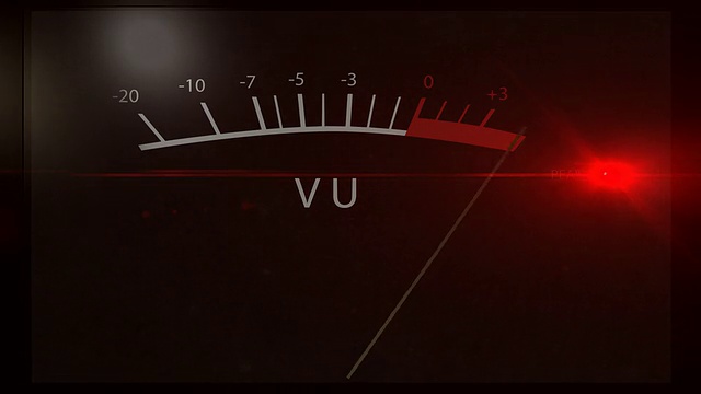 模拟VU表峰值视频素材