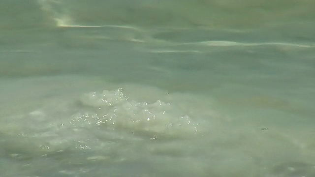 死海海水中的盐岩视频素材