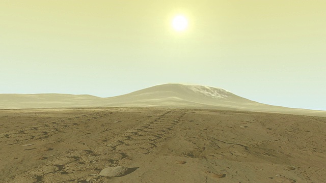 干燥的沙子吹沙丘3D视频素材