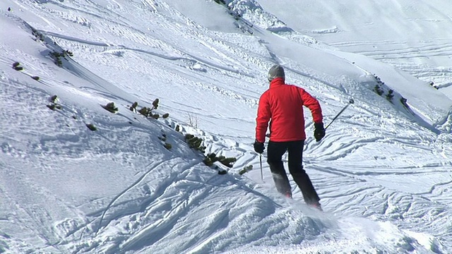高清:野外滑雪视频素材