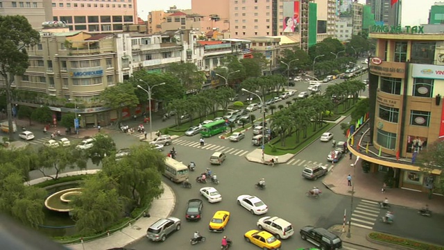 越南胡志明市交通圈T/L HA视频素材