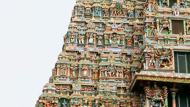 Azhagar Koil寺庙/马杜莱，泰米尔纳德邦，印度视频素材