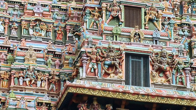 Azhagar Koil寺庙/马杜莱，泰米尔纳德邦，印度视频素材