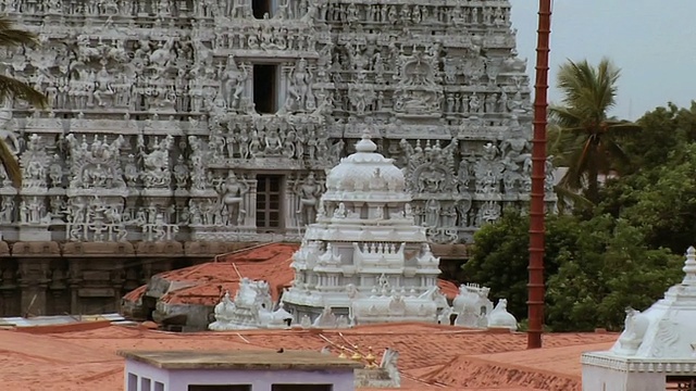 Suchindram寺庙/ Kanyakumari，泰米尔纳德邦，印度视频素材