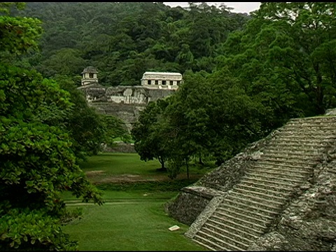 墨西哥尤卡坦的帕伦克宫玛雅遗址2视频素材