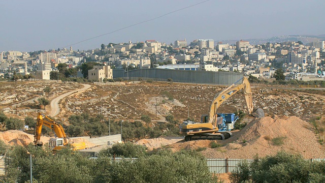 以色列犹太耶路撒冷Beit Lehem地区的以色列西岸墙视频下载