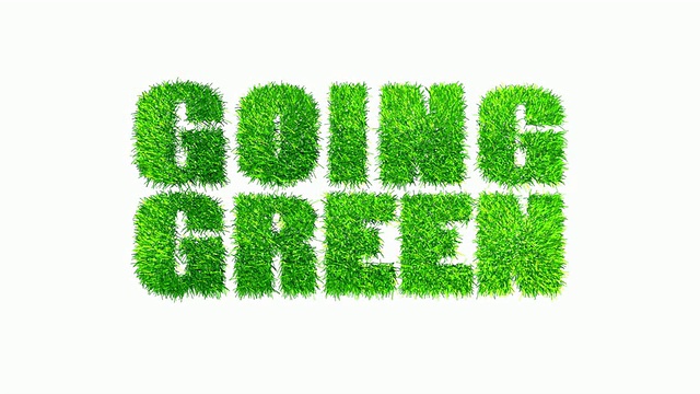 用摇曳的草做成绿色。视频素材