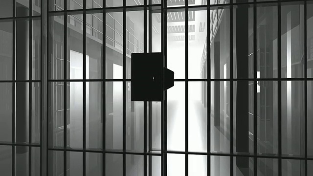 监狱牢房门打开数字渲染视频下载