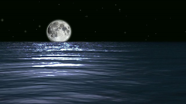 海洋月亮设置环视频素材
