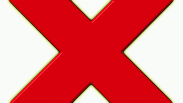 红色X禁止标志视频素材