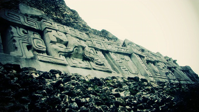 玛雅雕刻，Xunantunich遗址，伯利兹视频下载