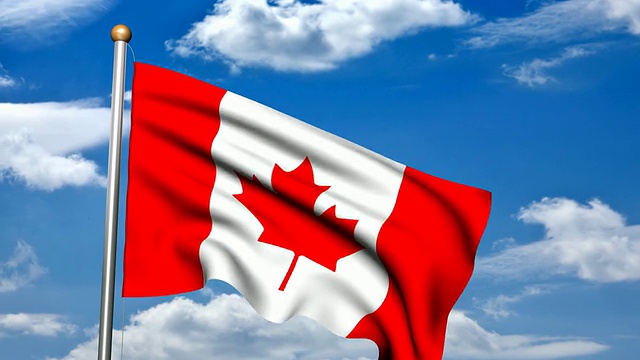 加拿大3 d国旗视频素材