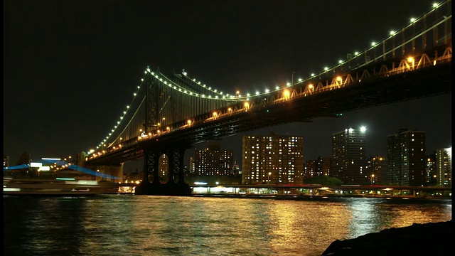 曼哈顿桥间隔拍摄视频素材