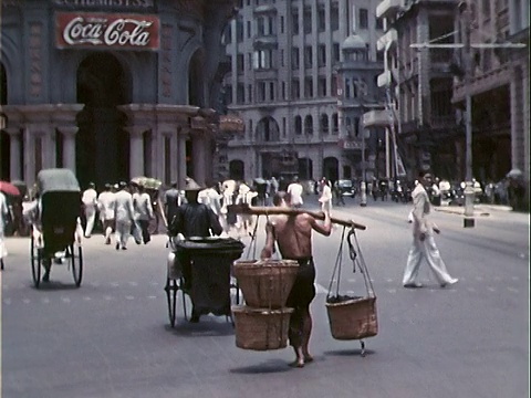 1939年广角街景/香港视频下载