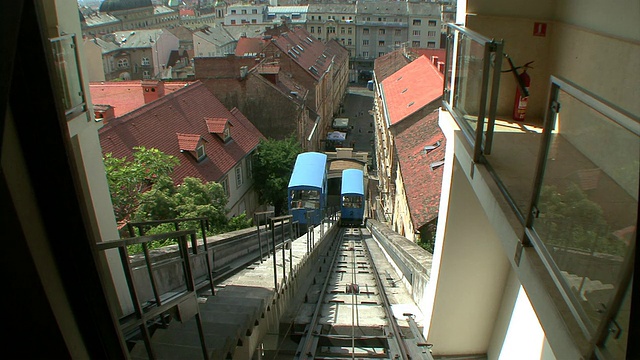 移动缆车/萨格勒布，克罗地亚视频下载