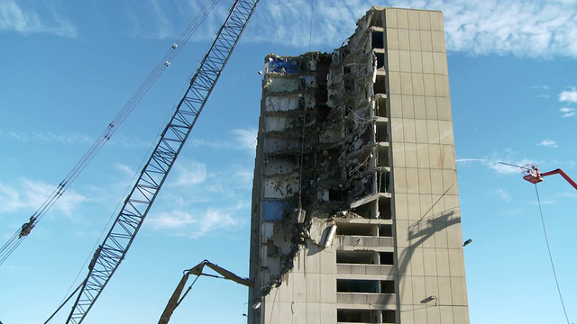 WS建筑拆除/芝加哥，伊利诺伊州，美国视频素材