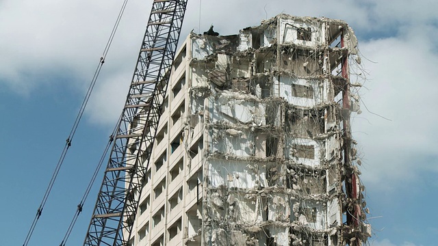 WS建筑拆除视图/芝加哥，伊利诺伊州，美国视频素材