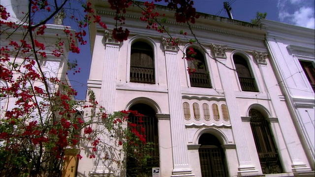 LA, PAN, 圣胡安包蒂斯塔大教堂和联排别墅, 旧圣胡安, 波多黎各视频下载