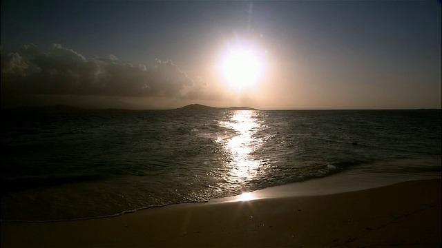 WS，海面上的日落，法哈多，波多黎各视频素材