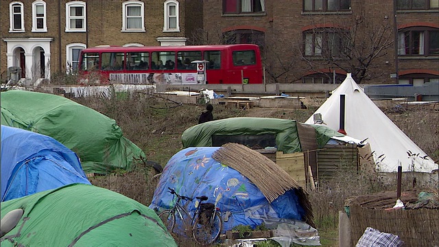 英国大伦敦公园/伦敦的MS无家可归者庇护所视频素材